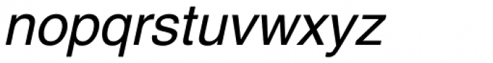Helvetica Pro Oblique Font LOWERCASE