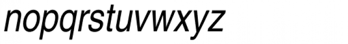 Helvetica Std Narrow Roman Oblique Font LOWERCASE