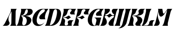 Heman Italic Font LOWERCASE