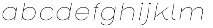 Henderson Sans Basic Thin Italic Font LOWERCASE