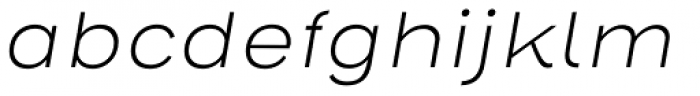 Henderson Sans Extra Light Italic Font LOWERCASE