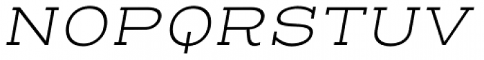 Henderson Slab Basic Extra Light Italic Font UPPERCASE