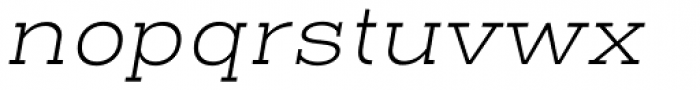 Henderson Slab Basic Extra Light Italic Font LOWERCASE