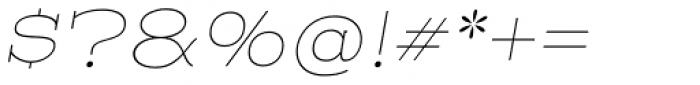 Henderson Slab Basic Thin Italic Font OTHER CHARS