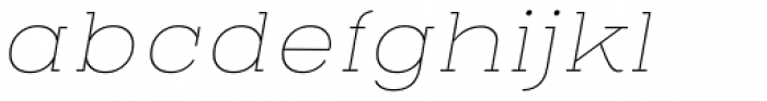 Henderson Slab Basic Thin Italic Font LOWERCASE