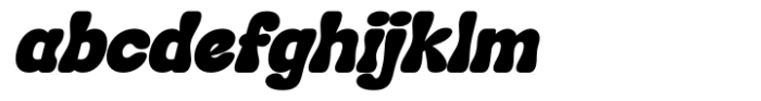 Hendrix Bubble Italic Font LOWERCASE