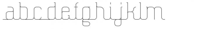 Hennepin ExtraLight Font LOWERCASE