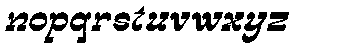 Henowa Italic Font LOWERCASE