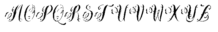 Hentagie Italic Font UPPERCASE