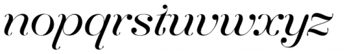 Hera Big Light Italic Font LOWERCASE
