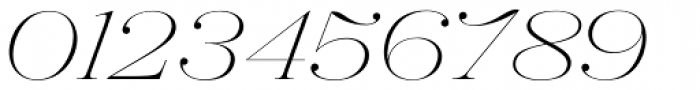 Hera Big Thin Italic Font OTHER CHARS