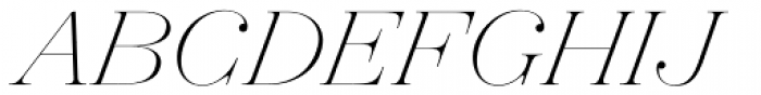 Hera Big Thin Italic Font UPPERCASE
