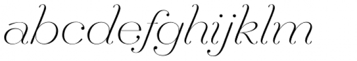 Hera Big Thin Italic Font LOWERCASE