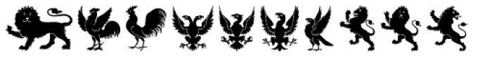 Heraldic Creatures Font OTHER CHARS