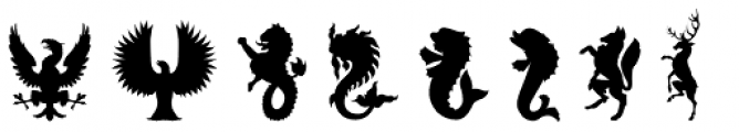 Heraldry Symbols Font LOWERCASE