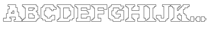 Hercules Pixel Font Outline Font UPPERCASE