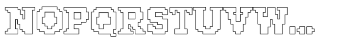 Hercules Pixel Font Outline Font UPPERCASE