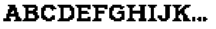 Hercules Pixel Font Regular Font UPPERCASE