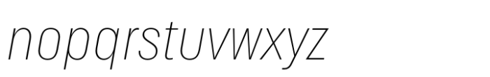 Herd Thin Italic Font LOWERCASE