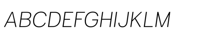 Hergon Grotesk Extra Light Italic Font UPPERCASE