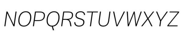 Hergon Grotesk Extra Light Italic Font UPPERCASE