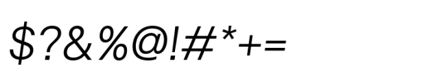 Hergon Grotesk Light Italic Font OTHER CHARS
