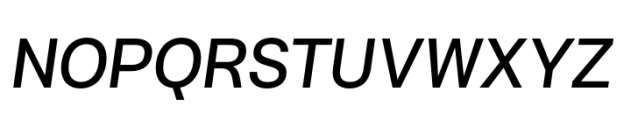Hergon Grotesk Medium Italic Font UPPERCASE
