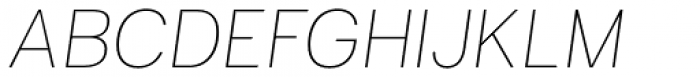 Hergon Grotesk Thin Italic Font UPPERCASE