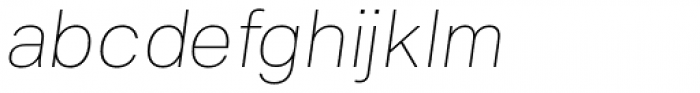 Hergon Grotesk Thin Italic Font LOWERCASE