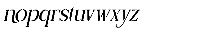 Herjuna Oblique Font LOWERCASE