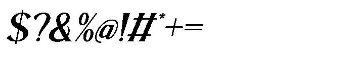 Herkey Slant Italic Font OTHER CHARS
