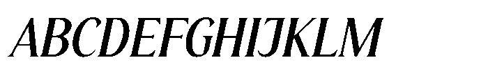 Herkey Slant Italic Font UPPERCASE