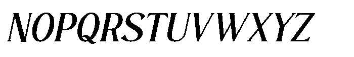 Herkey Slant Italic Font UPPERCASE