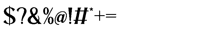 Herkey Slant Regular Font OTHER CHARS