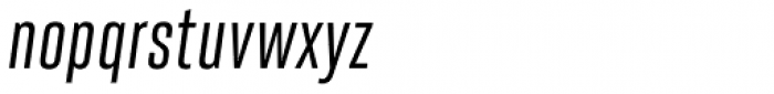 Heroic Condensed Regular Oblique Font LOWERCASE