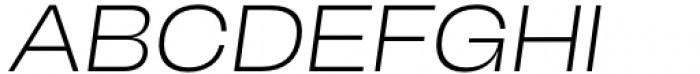 Herokid Extra Light Expanded Italic Font UPPERCASE