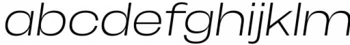 Herokid Extra Light Expanded Italic Font LOWERCASE