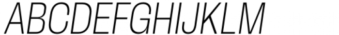 Herokid Extra Light Narrow Italic Font UPPERCASE