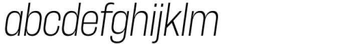Herokid Extra Light Narrow Italic Font LOWERCASE