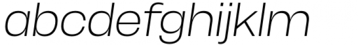 Herokid Extra Light Wide Italic Font LOWERCASE