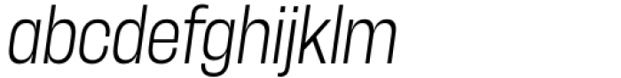Herokid Light Narrow Italic Font LOWERCASE