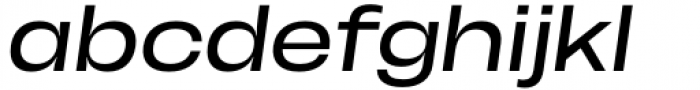 Herokid Regular Expanded Italic Font LOWERCASE