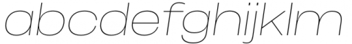 Herokid Thin Expanded Italic Font LOWERCASE