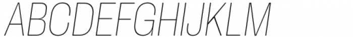 Herokid Thin Narrow Italic Font UPPERCASE