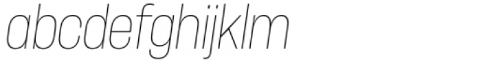 Herokid Thin Narrow Italic Font LOWERCASE