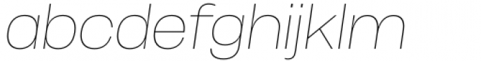 Herokid Thin Wide Italic Font LOWERCASE