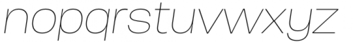 Herokid Thin Wide Italic Font LOWERCASE