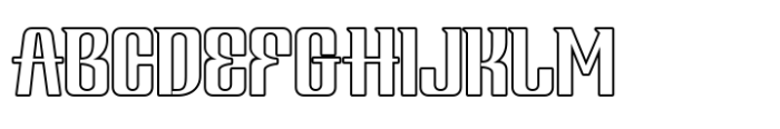 Hervia Outline Font UPPERCASE