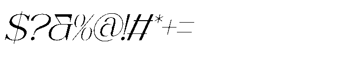 Hesay Verso Italic Font OTHER CHARS