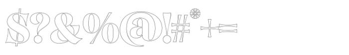 Hestrial Outline Font OTHER CHARS